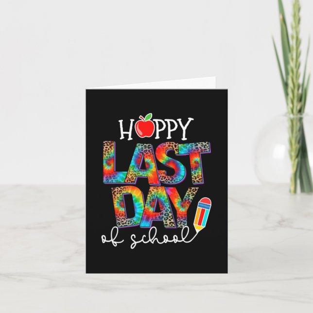 Last Day Of School Leopard Teacher End Of School Y Card (Front)