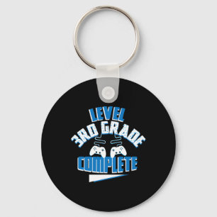 Last Day Of School Level 3rd Grade Complete Gamer  Keychain