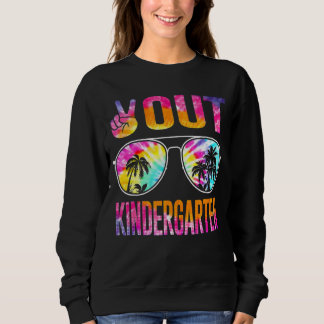 Last Day Of School Peace Out Kindergarten Teacher Sweatshirt