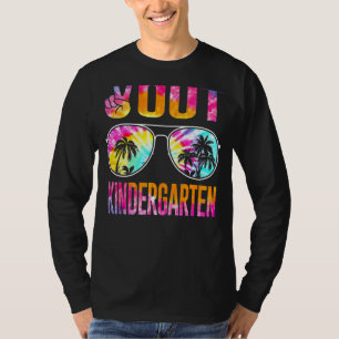 Last Day Of School Peace Out Kindergarten Teacher T-Shirt