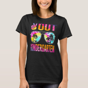 Last Day Of School Peace Out Kindergarten Teacher T-Shirt