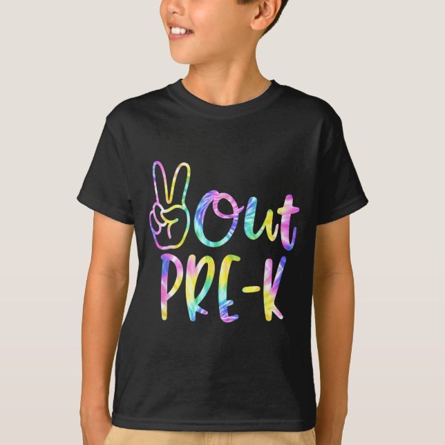Last Day Of School Peace Out Preschool Pre K Teach T-Shirt (Front)