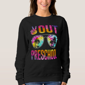 Last Day Of School Peace Out Preschool Teacher Kid Sweatshirt