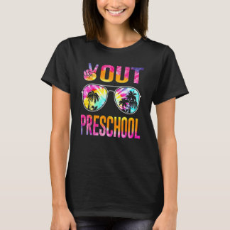 Last Day Of School Peace Out Preschool Teacher Kid T-Shirt