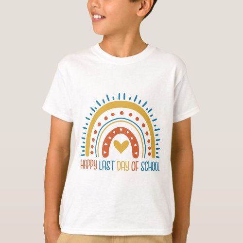 Last day of school rainbow design T_Shirt