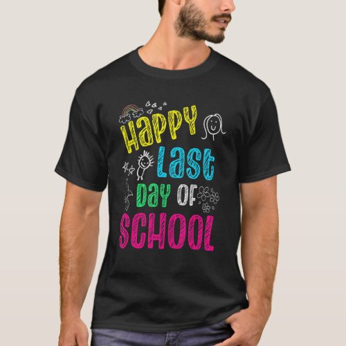 Last Day Of School Rainbow Leopard Last Day Of Sch T_Shirt