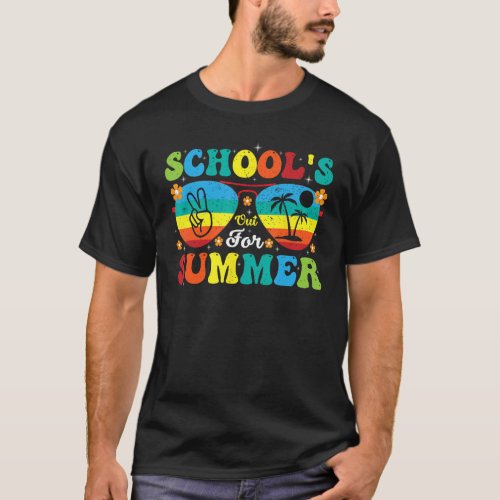 Last Day Of School Retro Schools Out For Summer 5 T_Shirt