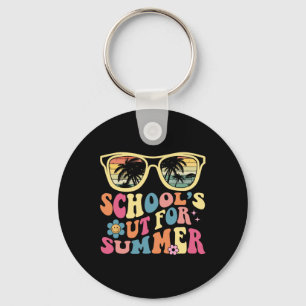 Last Day Of School Retro Teacher School#39;s Out F Keychain