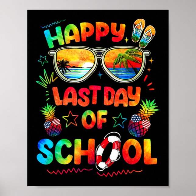 Last Day Of School Shirt Teachers End Of Year Stud Poster (Front)