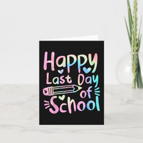 Last Day Of School Students Women Funny Summer Bea Card