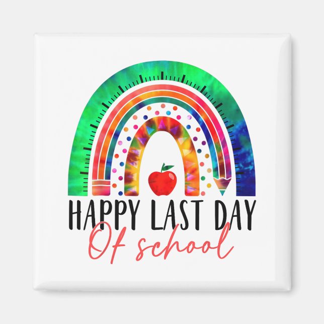 Last Day Of School Teacher Student Graduation Rain Magnet (Front)