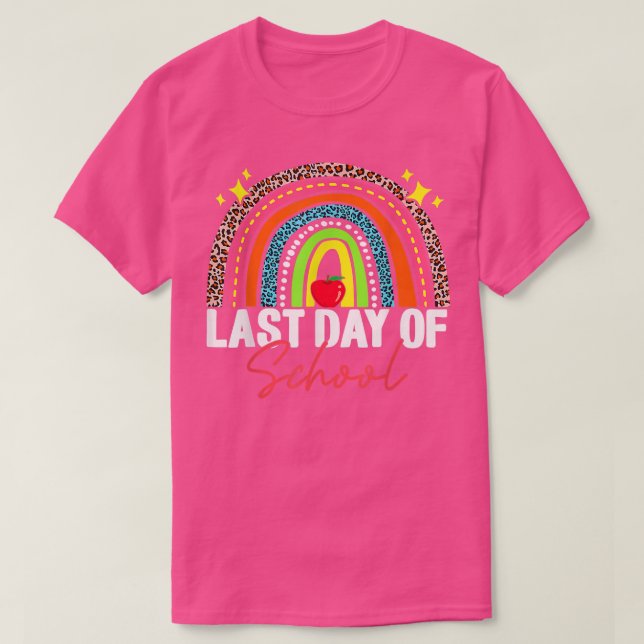 Last Day of School Teacher Student Graduation Rain T-Shirt (Design Front)