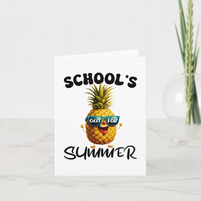 Last Day Of School's Out For Summer Teacher Boy Gi Card (Front)