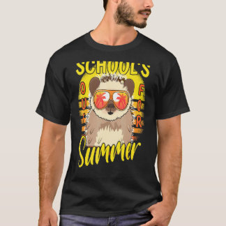 Last Day Of Schools Out For Summer Vacation Hedgeh T-Shirt