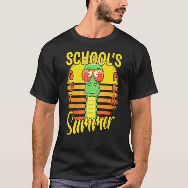 Last Day Of Schools Out For Summer Vacation Snake T-Shirt (Front)