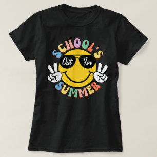 Last Day Smile Teacher Kids Schools Out Summer T-Shirt