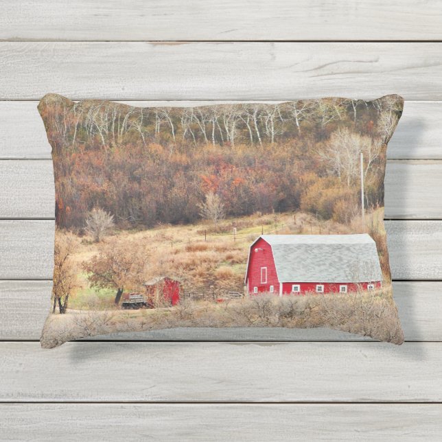 Last Days of Autumn Outdoor Accent Pillow (Front)