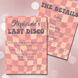 Last Disco 70s Bachelorette Invitation