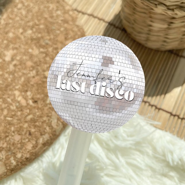 Last Disco 70s Dance Bachelorette Party Classic Round Sticker (Last Disco Bachelorette Party Personalized Stickers)