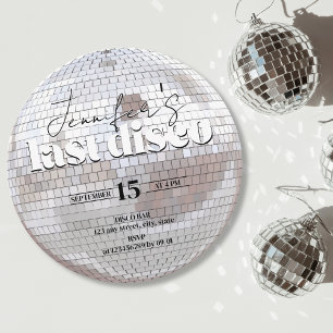 Last Disco 70s Dance Bachelorette Party Invitation
