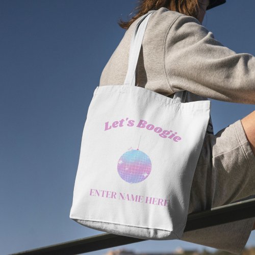 Last Disco Bachelorette Party Custom Name Tote Bag