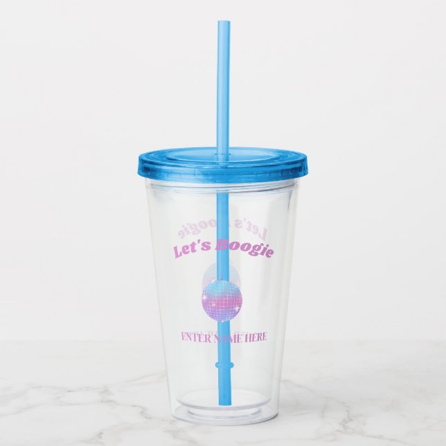 Last Disco Bachelorette Party Custom Name Tumbler (Front)