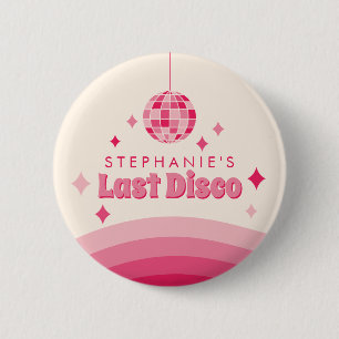 Last Disco Bachelorette Party Custom Sticker Button