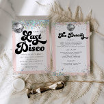 Last Disco Bachelorette Party Itinerary Invitation<br><div class="desc">This last disco bachelorette party invite will be the perfect start to this memorable bachelorette weekend!

See the entire collection for more matching items!</div>