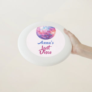 Last Disco Bachelorette Party Pink Frisbee