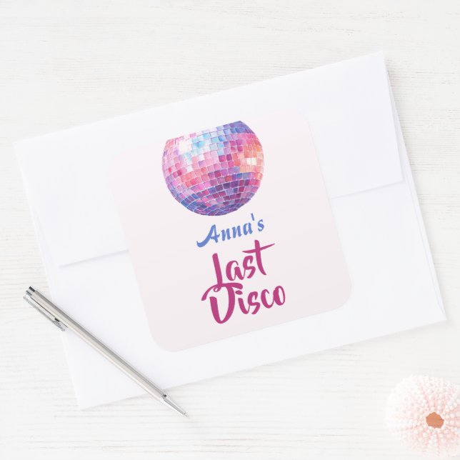 Last Disco Bachelorette Party Sticker (Envelope)
