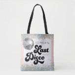 Last Disco Bachelorette Party Tote Bag<br><div class="desc">Get the last disco bachelorette party started with these lovely tote bags.These make a great keepsake for all the lovely ladies attending the epic bachelorette! See the entire collection for more matching items!</div>