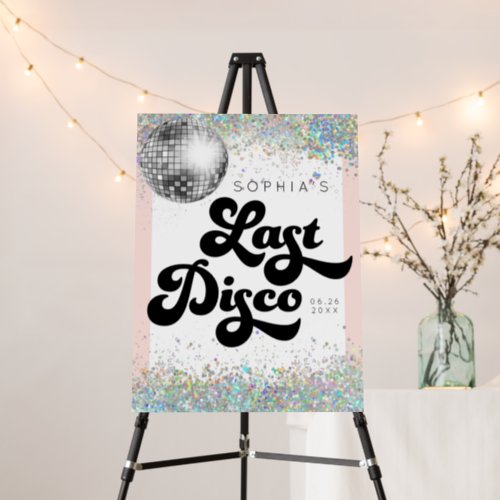 Last Disco Bachelorette Party Welcome Sign