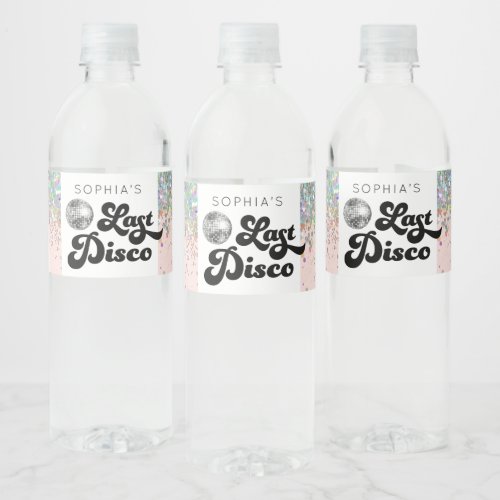 Last Disco Bachelorette Water Bottle Labels