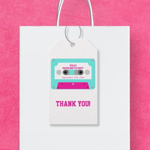 Last Disco Cassette Tape Bachelorette Thank You Gift Tags