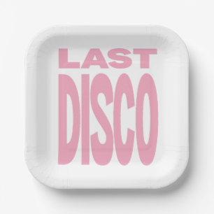 Last Disco Pink Bachelorette Party Wedding Paper Plates
