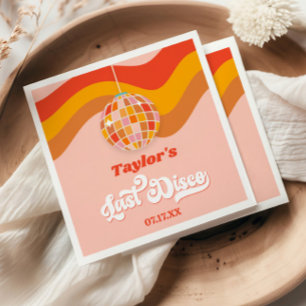 Last Disco Retro 70s Bachelorette Weekend Party Napkins