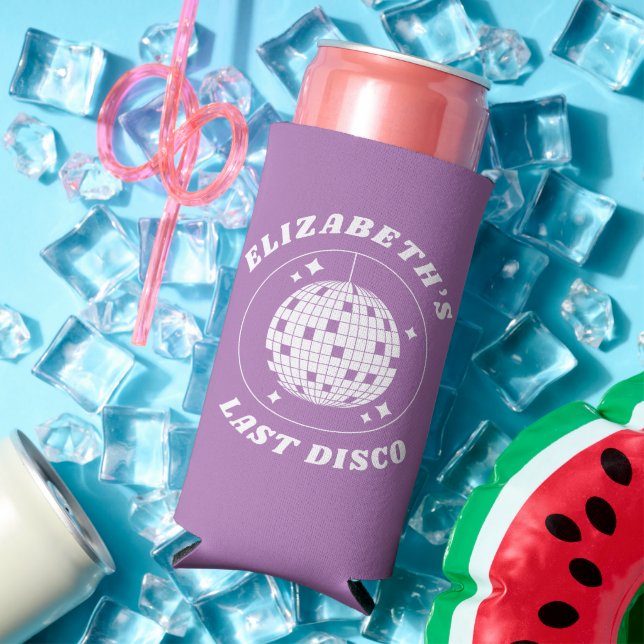 Last Disco Retro Bachelorette Disco Ball Seltzer Can Cooler (In Situ Summer)
