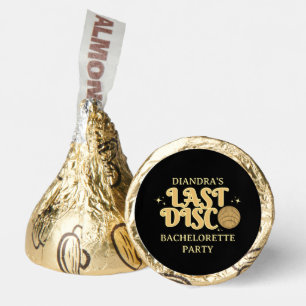 Last Disco Retro Black and Gold 70s Bachelorette  Hershey®'s Kisses®