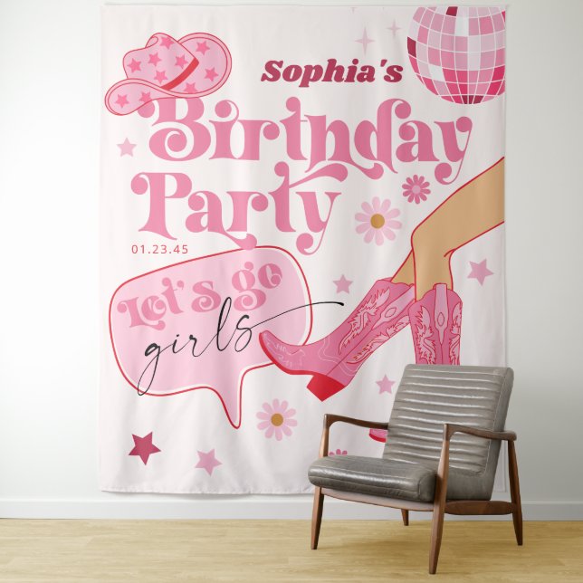 Last Disco Rodeo Bachelorette Party Backdrop (In Situ)