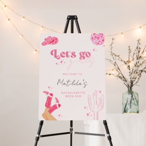 Last Disco Rodeo Bachelorette Party Welcome sign