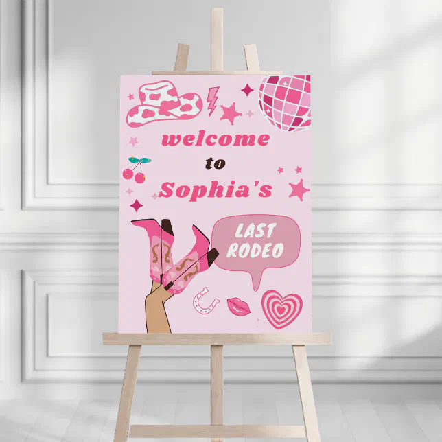 Last Disco Rodeo Bachelorette Party Welcome Sign | Zazzle