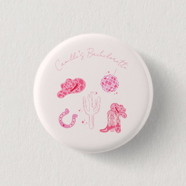 Last Disco Rodeo Bachelorette Week-end Party  Button (Front)