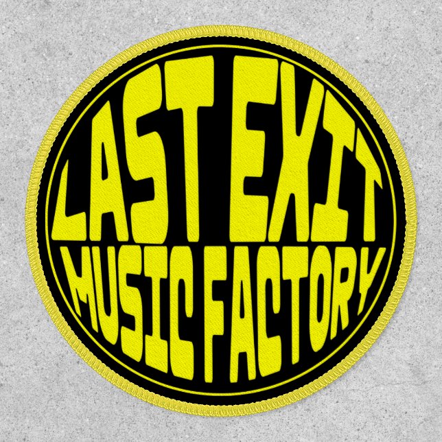 Last Exit Music Factory logo- Circle Patch (Front)