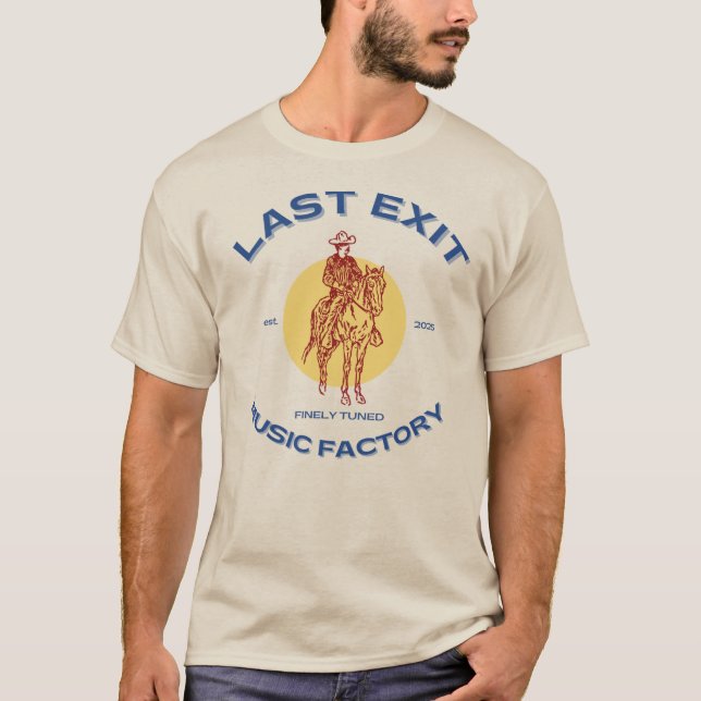 Last Exit Music Factory- Western Cowboy T-Shirt (Front)