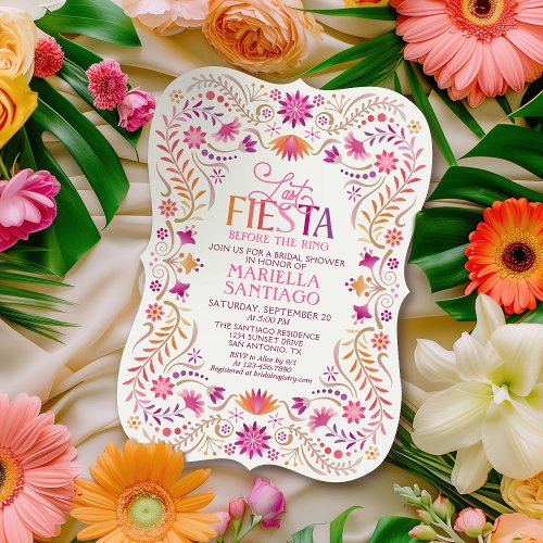 Last Fiesta Bridal Shower Invitation