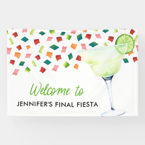 Last Fiesta Bridal Shower Party Welcome Banner