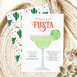 Last Fiesta Margarita Bachelorette Party Invitation