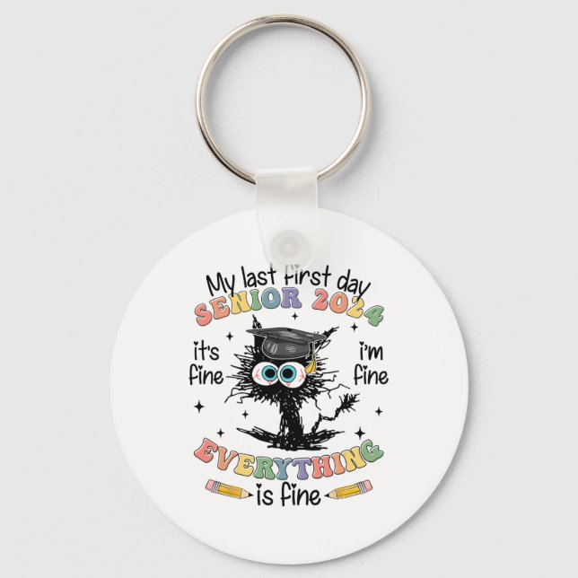 Last First Day Senior 2024 Back To School Cl Of 20 Keychain (Front)