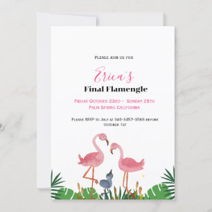 Last Flamengo Bachelorette & weekend itinerary Invitation