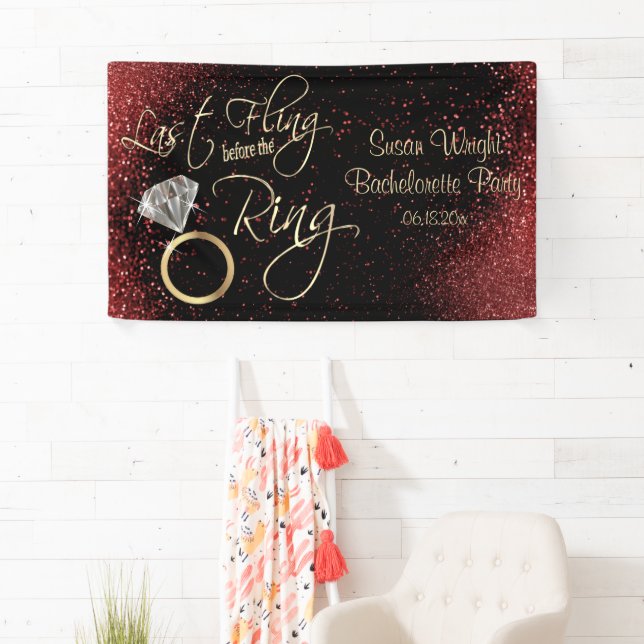 Last Fling Bachelorette Party - Red Banner (Insitu)